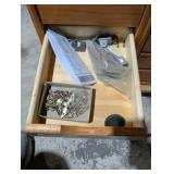 Rolling work table with built-in shelving