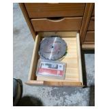 Rolling work table with built-in shelving