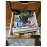 Rolling work table with built-in shelving