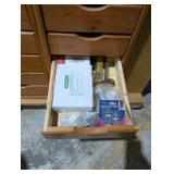 Rolling work table with built-in shelving