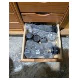 Rolling work table with built-in shelving