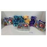 Lot of Ty plush animals and collectors kits