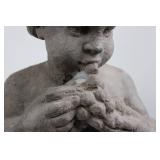 Cherub Cement Statue - Small Garden Figurine, 24"