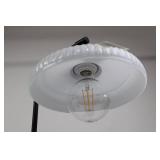 Heath & Hand with Magnolia Table Lamp - Black Finish - Glass Shade - 22in Tall