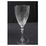 Crystal Wine Glasses - Etched Floral Pattern (Set of 5)