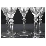 Crystal Wine Glasses - Etched Floral Pattern (Set of 5)