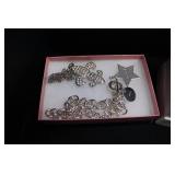 Bebe Star Choker & Star Waist Chain Jewelry Set