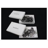 Bebe Chain Necklace & Charm Bracelets Set - Silver-Tone Jewelry