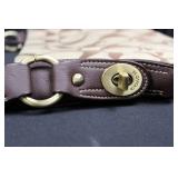 Coach Signature Canvas Tote Bag - Leather Trim & Matching Wallet & Dust Bag