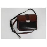 Brighton Vintage Leather Organizer Handbag - Crossbody with Adjustable Strap