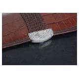 Brighton Vintage Leather Organizer Handbag - Crossbody with Adjustable Strap