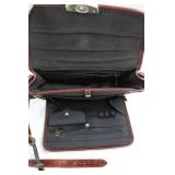 Brighton Vintage Leather Organizer Handbag - Crossbody with Adjustable Strap