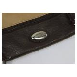 Brighton Vintage Leather Organizer Handbag - Crossbody with Adjustable Strap