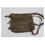 Brighton Vintage Leather Organizer Handbag - Crossbody with Adjustable Strap