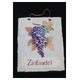 Decorative Wine Label Plaques Set of 3 - Chardonnay, Zinfandel & Cabernet Sauvignon