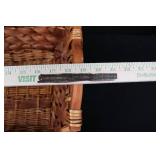 Wicker Basket Set - 3-Piece, Rectangular Hamper & 2 Round Baskets - Natural Rattan