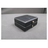 Marlyn Schiff Pearl Necklace & Earrings Set in Black Jewelry Box 5.5"