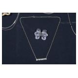 Costume Jewelry Assortment - Layered Necklaces, Floral Brooches, Turquoise Ring