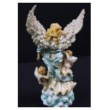 Angel Figurine with Cherubs on Cloud Base