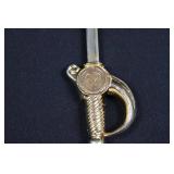 Sword Letter Opener - Ornate Hilt, Coiled Grip, 6in Blade