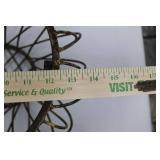 Vintage Iron Wire Bird Cage - Decorative Spherical Dome with Hanging Loop 14"