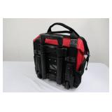 Husky Rolling Tool Bag with Telescoping Handle - Red/Black, Exterior Pockets, Padded Interior ~16" x 16"