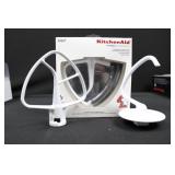 KitchenAid Tilt-Head Beater KFE5T & Ice Cream Maker Attachment & 4-Piece Steak Knife Set (Bundle)
