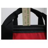 HUSKY Red/Black Tool Bag with Exterior Pockets and Shoulder Strap approx 20 in L x 9 in W x 9 in H