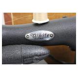 White Rotary Sewing Machine - Vintage Portable with Case & Foot Pedal