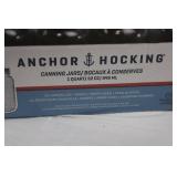 Anchor Hocking Mason Jars 12-Pack 1-Quart Canning Jars with Lids & Bands