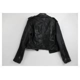 bebe Leather Jacket (M) & Kardashians by bebe Leather Shorts (Size 4) - Black