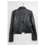 bebe Leather Jacket (M) & Kardashians by bebe Leather Shorts (Size 4) - Black
