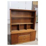 Wooden Hutch/China Cabinet - 3 Shelves, 2 Drawers, Left & Right Doors