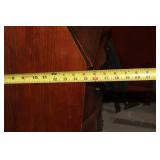 Vintage Mahogany Secretary Desk with Hutch, Glass-Panel Upper Cabinet, 4-Drawer Base