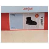 NEW CAT & JACK HONOR BOOTS SIZE 3 BLACK