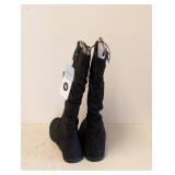 NEW CAT & JACK GIRLS SCRUNCH KNEE SIZE 13 BLACK
