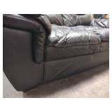 black leather sofa