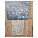 2 paint on print on canvas