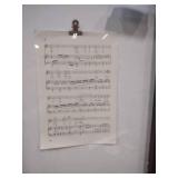 sheet music print, framed sheet music
