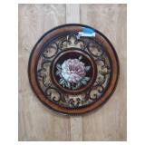 painted floral metal wall decor