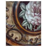 painted floral metal wall decor