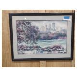 Minneapolis cityscape golf course