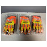 XL Iron Clad Impact Work Gloves (Qty 3) NEW