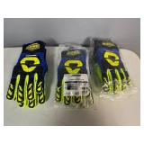 Iron Clad Kong Corded Palm Waterproof XL Gloves (Qty 3) NEW