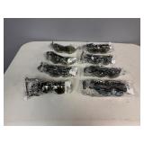 Fastenal G8 Safety Glasses Black Frame Gold Mirror Lens (Qty 8)