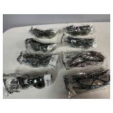 Fastenal G8 Safety Glasses Black Frame Gold Mirror Lens (Qty 8)