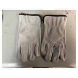 White Leather Gloves Estimated Size Medium (Qty 10)