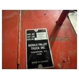 Dayton Electric Forklift.  1000 Lb Capacity.  Power up and down.  Manual push. Model No 1BS60