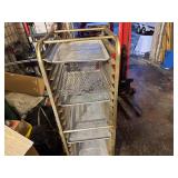 Food Grade Aluminum Cart with 5 Trays 20" x 26" x 69"