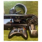 Xbox 360 with Two Controller, Headset, 360 Camera set up, Turtle Beach Headphones, with 7 Games - It Works!